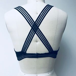 Urban Outfitters Black Cross Strapped Bra Small